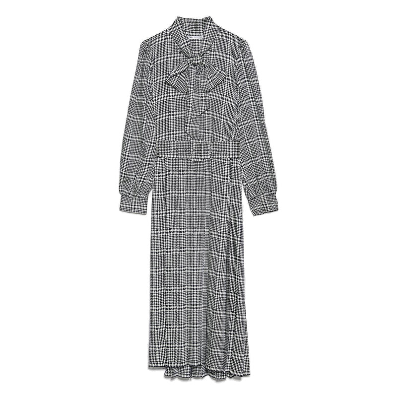 ZARA ザラ　チェック柄　プリーツ　ロングワンピース 2020新品　秋向け 2057006