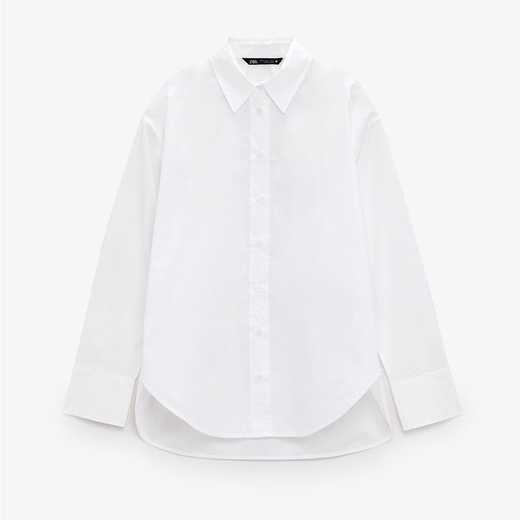 ZARA ザラポケット シャツ - LIMITED EDITIONコットンホワイトレディース8844649