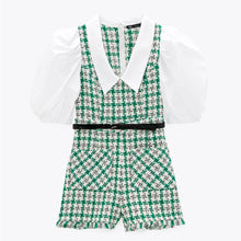 画像をギャラリービューアに読み込む, ZARA ザラテクスチャー ジャンプスーツ  エクリュグリーンレディース2809173