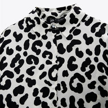 画像をギャラリービューアに読み込む, ZARA ザラサテン地シャツポリエステルホワイトブラックレディース2535308