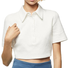 画像をギャラリービューアに読み込む, ZARA ザラテクスチャーポロシャツホワイトレディース3067007
