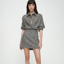 画像をギャラリービューアに読み込む, ZARA ザラストラクチャーミニスカートポリエステルホワイトブラックレディース4886065
