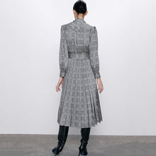 画像をギャラリービューアに読み込む, ZARA ザラ　チェック柄　プリーツ　ロングワンピース 2020新品　秋向け 2057006