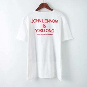 ZARA ザラLOVE YOKO ONO JOHN LENNON Ｔシャツコットンホワイトレディース4644353