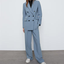画像をギャラリービューアに読み込む, ZARA ザラワイドパンツポリエステル空色レディース2761047