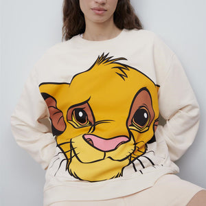ZARA ザラベビーシンバ DISNEY スウェットシャツホワイトレディースメンズ5580100