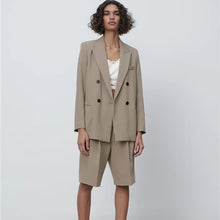 画像をギャラリービューアに読み込む, ZARA ザラダブルブレスト ブレザーポリエステルミンクレディース2761056