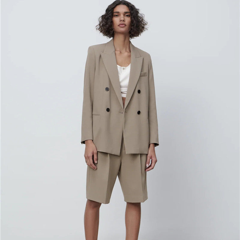 ZARA ザラダブルブレスト ブレザーポリエステルミンクレディース2761056