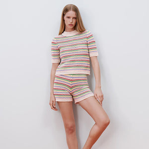 ZARA ザラストライプニットトップスコットンマルチカラーレディース3859030