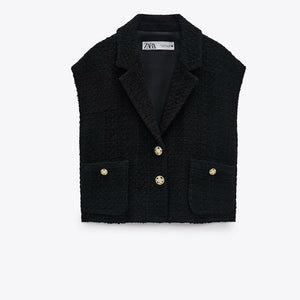 ZARA ザラバーズアイベストレーヨンブラックレディース2259679