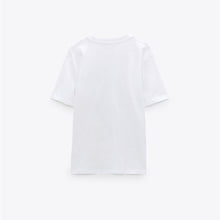画像をギャラリービューアに読み込む, ZARA ザラエンブロイダリー ガール Ｔシャツコットンホワイトレディース0058309