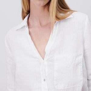ZARA ザラベーシックリネンシャツリネンホワイトレディース2230503