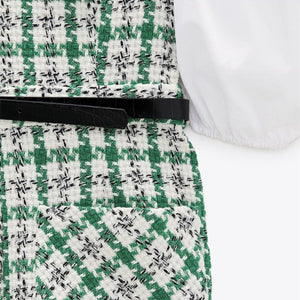 ZARA ザラテクスチャー ジャンプスーツ  エクリュグリーンレディース2809173