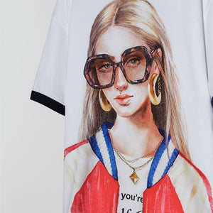 ZARA ザラガールプリントTシャツコットンホワイトレディース5644107