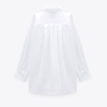 画像をギャラリービューアに読み込む, ZARA ザラポプリンシャツコットンホワイトレディース2173262