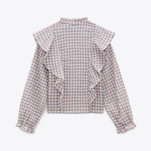 画像をギャラリービューアに読み込む, ZARA ザラテクスチャー フリルシャツエクリュレディース5216051