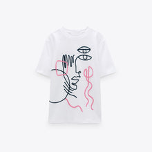 画像をギャラリービューアに読み込む, ZARA ザラエンブロイダリー ガール Ｔシャツコットンホワイトレディース0058309