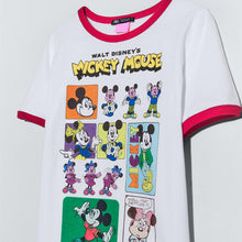 画像をギャラリービューアに読み込む, ZARA ザラミッキーマウス ディズニー Tシャツコットンホワイトレッドレディース0085365