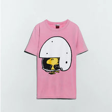 画像をギャラリービューアに読み込む, ZARA ザラスヌーピーピーナッツ Ｔシャツフクシアピンクレディース0085/034