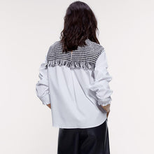 画像をギャラリービューアに読み込む, ZARA ツイード生地コントラストトップス　ブラウス レディース 夏秋向け 8811175