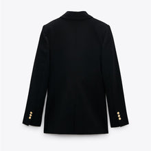 画像をギャラリービューアに読み込む, ZARA ザラテーラードダブルブレストブレザーレーヨンブラックレディース2013703