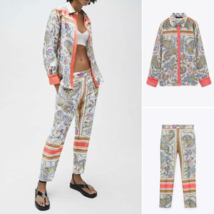 ZARA ザラプリント柄ブラウスマルチカラーレディース2286263