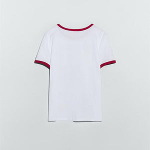 ZARA ザラミッキーマウス ディズニー Tシャツコットンホワイトレッドレディース0085365