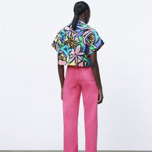 画像をギャラリービューアに読み込む, ZARA ザラプリント ポプリン シャツコットンマルチカラーレディース2457643