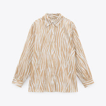 画像をギャラリービューアに読み込む, ZARA ザラアニマルプリント シャツミディアムエクリュレディース9878078