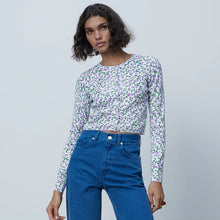 画像をギャラリービューアに読み込む, ZARA ザラジャカードニットカーディガンコットンレッドパープルレディース9598060