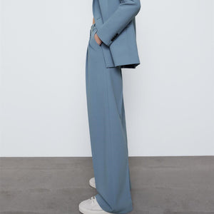 ZARA ザラワイドパンツポリエステル空色レディース2761047