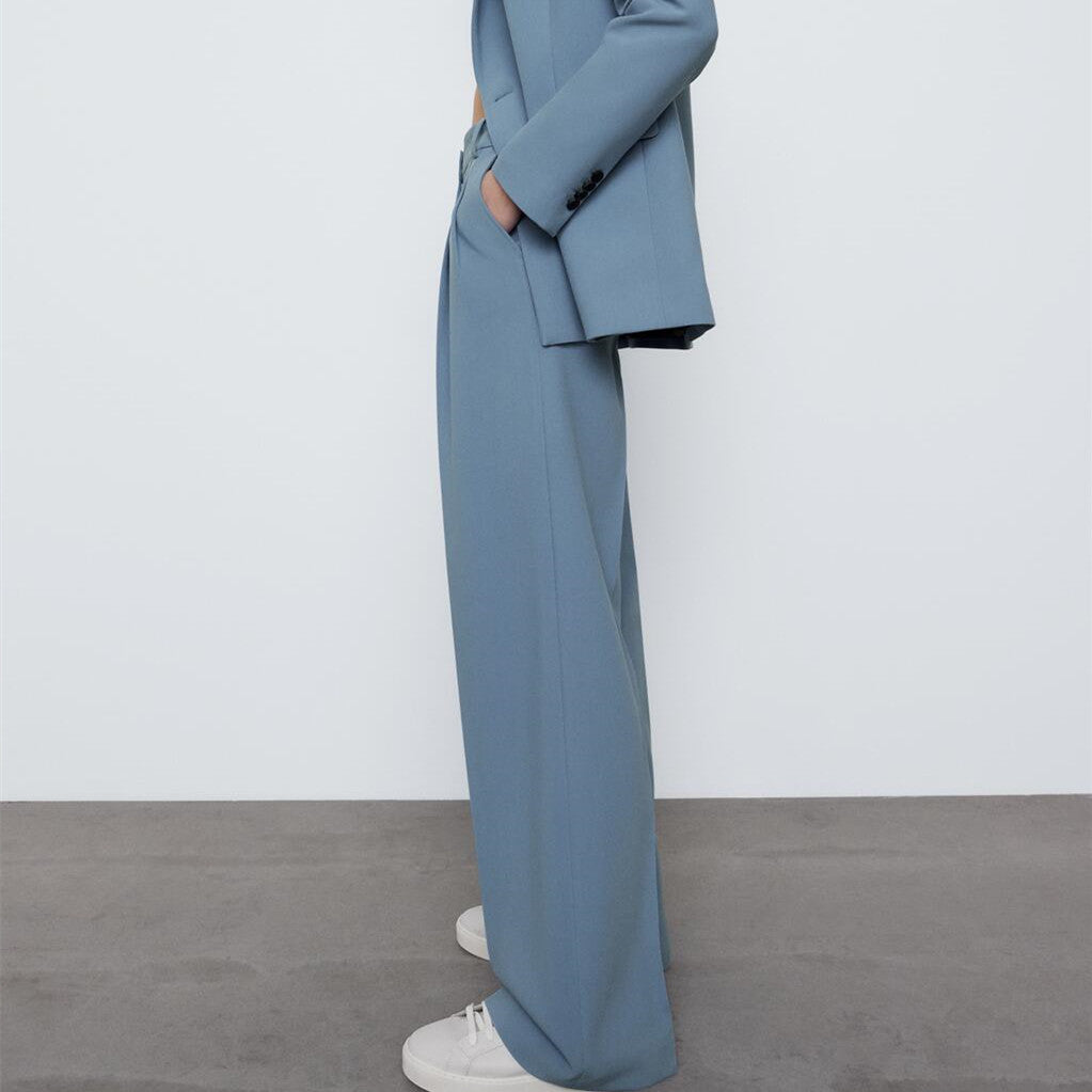 ZARA ザラワイドパンツポリエステル空色レディース2761047