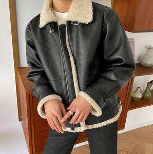 ジャケット レザージャケット スタジャン　ボア PU