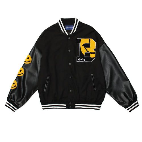 スタジャン アウター スマイル サガラワッペンPU