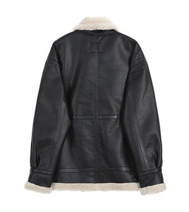 ジャケット レザージャケット スタジャン　ボア PU