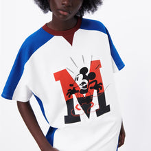 画像をギャラリービューアに読み込む, ZARA ザラミッキーマウスディズニー ワンピースコットン濃青レディース1443103