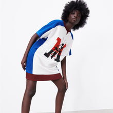 画像をギャラリービューアに読み込む, ZARA ザラミッキーマウスディズニー ワンピースコットン濃青レディース1443103