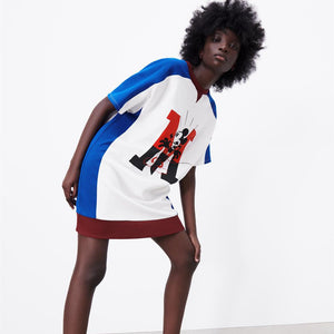 ZARA ザラミッキーマウスディズニー ワンピースコットン濃青レディース1443103
