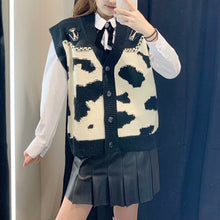 画像をギャラリービューアに読み込む, ZARA ザラ カウプリントニットベスト ファッション レデイース ブラック 0021004
