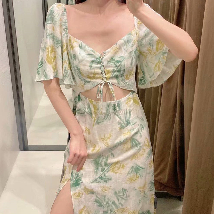 ZARA ザラ カットアウトプリントワンピース レデイース マルチカラー 2676665