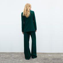 画像をギャラリービューアに読み込む, ZARA ザラ 新しいダブルフロントスリムフィットジャケット+ミッドウエストスーツパンツ レデイース グリーン 2761253