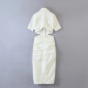 ZARA ザラ カットアウトラペルドレ スレデイース 4色 7694312