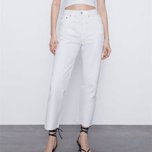 画像をギャラリービューアに読み込む, ZARA ザラ ストレートレッグ擦り切れジーンズ  レデイース 4色 9123031