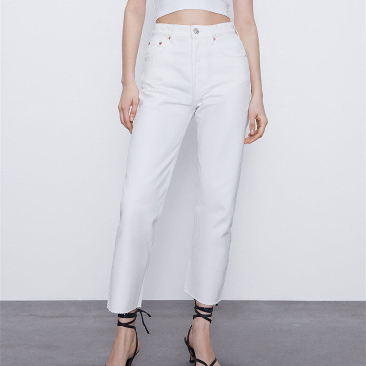 ZARA ザラ ストレートレッグ擦り切れジーンズ  レデイース 4色 9123031