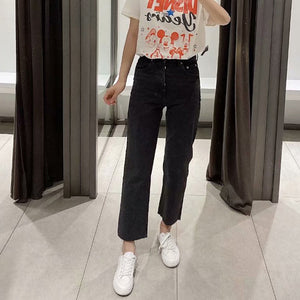 ZARA ザラ ストレートレッグ擦り切れジーンズ  レデイース 4色 9123031