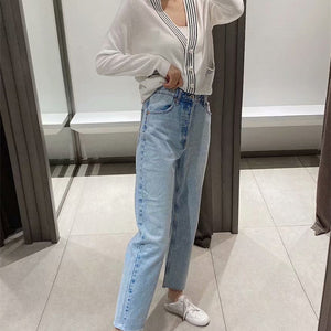 ZARA ザラ ストレートレッグ擦り切れジーンズ  レデイース 4色 9123031