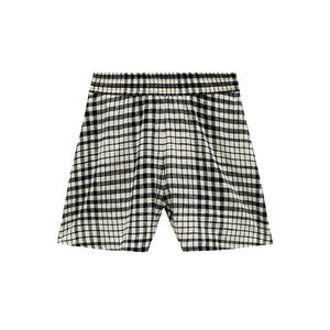 ZARA ザラギンガムチェックバミューダコットンブラックレディース5770030
