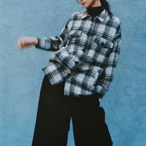 ZARA ザラ レトロファッション多用途チェック柄シャツジャケット レデイース 8004124