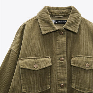 ZARA ザラ コーデュロイシャツジャケット レデイース  8372024