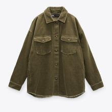 画像をギャラリービューアに読み込む, ZARA ザラ コーデュロイシャツジャケット レデイース  8372024